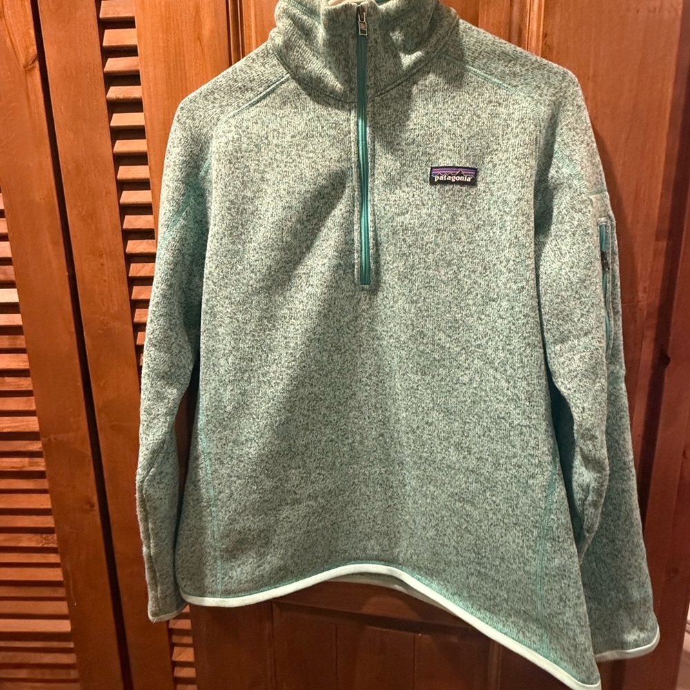 Patagonia Teal Quarter-Zip Pullover